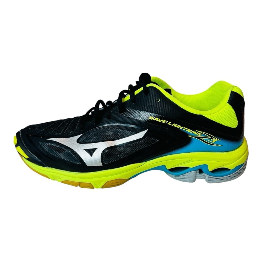 Mizuno Women's Wave Lightning Z3 Volleyball Sneakers Black Yellow US 10